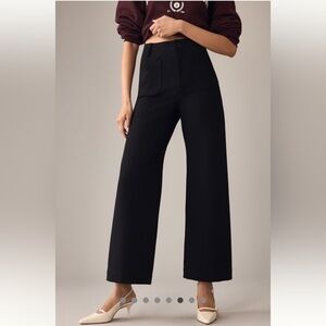 Anthropologie The Colette Cropped Wide-Leg Pants by Maeve: Ponte Edition, 24T